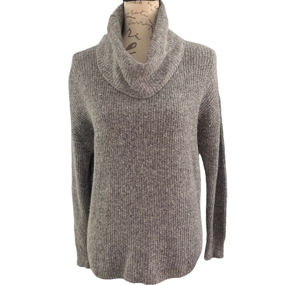 Madewell Convertible Cowl Neck To Crew Neck Lambs Wool Cashmere Blend Sweater S - Picture 3 of 11